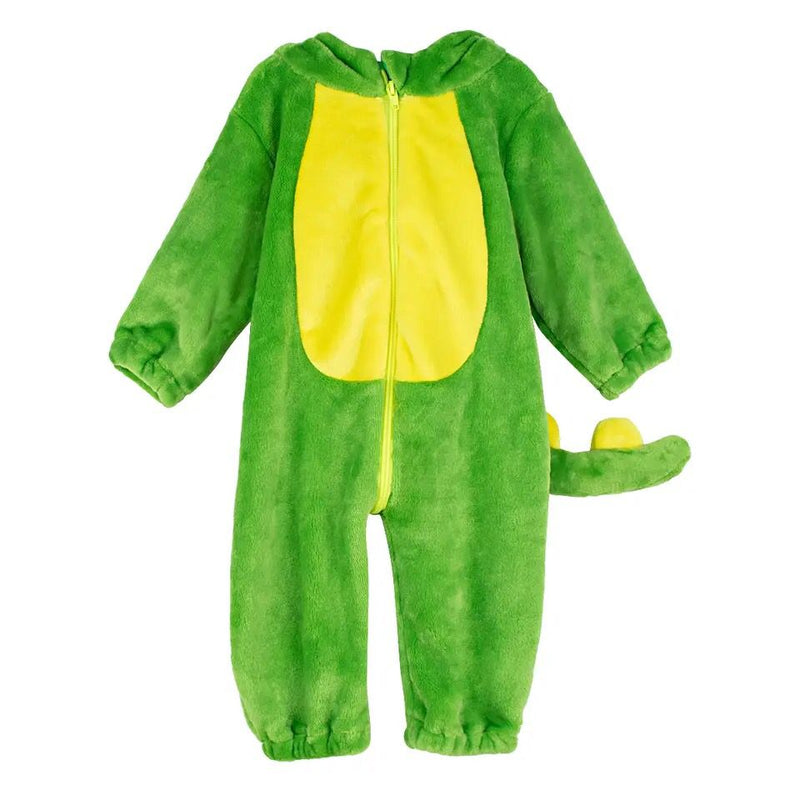 Baby Flannel Romper Boys Girls Christmas Winter Outfit Infant Dinosaur Animal Cartoon Hooded Pajamas Thick Warm Jumpsuit S4704193 - Tuzzut.com Qatar Online Shopping
