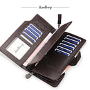 Baellerry Men PU Leather 3 Fold Long Wallet Money Purse Coin Pocket Clutch Hand Bag Card Holder - ZX-AS016-3 - Tuzzut.com Qatar Online Shopping