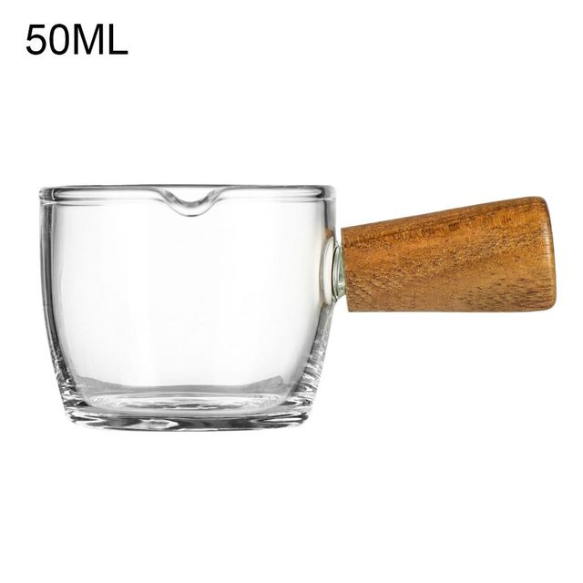 Wooden Mini Measuring Cup With Handle Coffee Cup Milk Cup Glass Cup S4588119 - Tuzzut.com Qatar Online Shopping