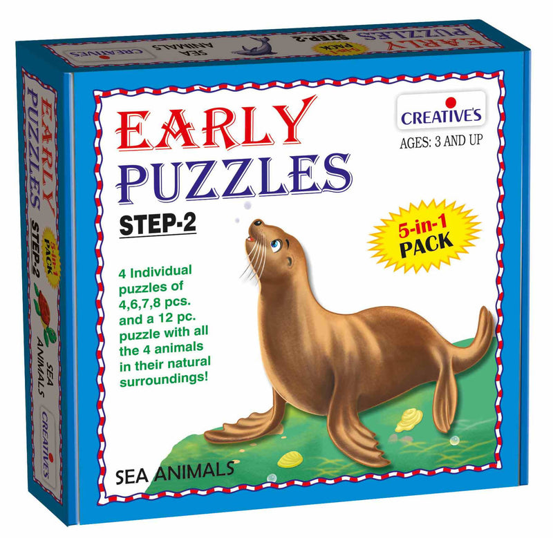 Early Puzzles Step II-Sea Animals - TUZZUT Qatar Online Store