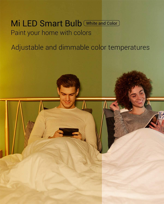 Xiaomi Mi LED Smart Bulb White & Colour 2 Pack - Tuzzut.com Qatar Online Shopping