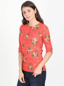 Women Printed Casual Short top - Tuzzut.com Qatar Online Shopping