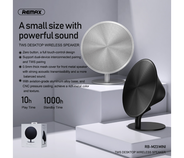 Remax RB-M23 Mini TWS Wireless Desktop Speaker Remax RB-M23 Mini TWS Wireless Desktop Speaker