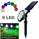 9 LED Spotlight Outdoor Solar Lawn Light Waterproof For Home/Garden/Wedding - Tuzzut.com Qatar Online Shopping