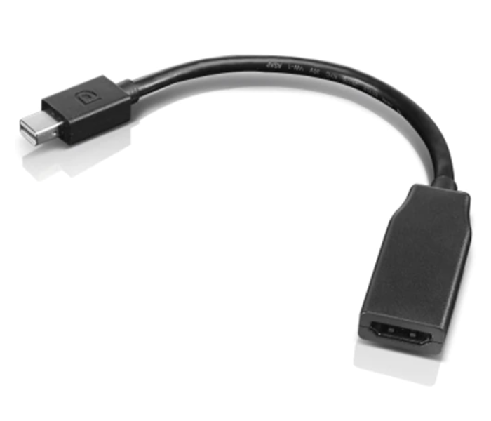 Lenovo 0B47089 Mini Display Port to HDMI Adapter - Black - Tuzzut.com Qatar Online Shopping