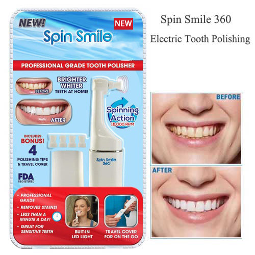 Spin Smile 360 Professional Grade Tooth Polisher - Tuzzut.com Qatar Online Shopping