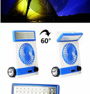 Solar Light Fan Rechargeable with Flashlight & Led light - LR 5591 - Tuzzut.com Qatar Online Shopping