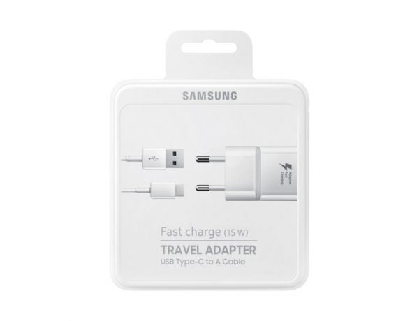 Samsung Original Fast Charger 15W Travel Adapter with USB Type - C Cable
- White - Tuzzut.com Qatar Online Shopping