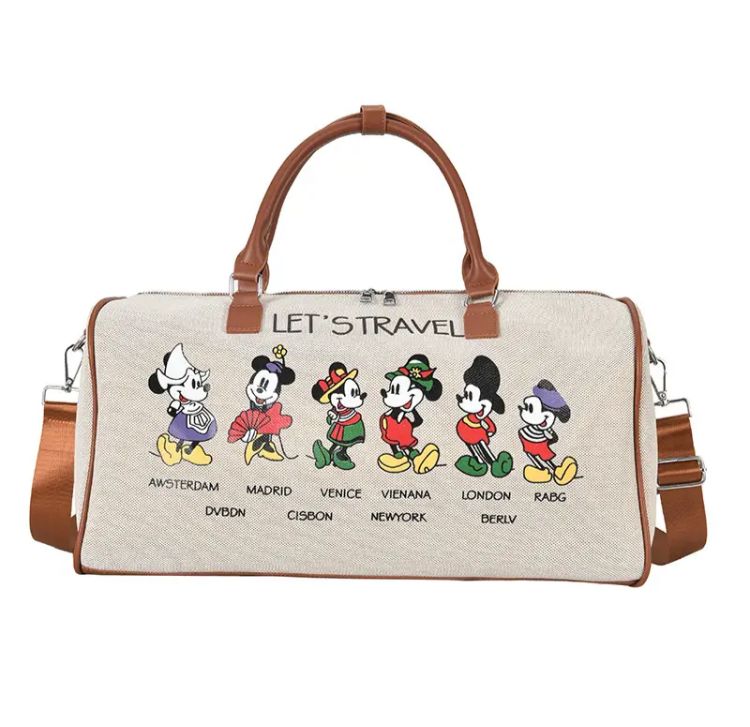Disney Mickey cartoon canvas handbag Minnie ladies men's messenger bag large capacity shoulder bag S4404237