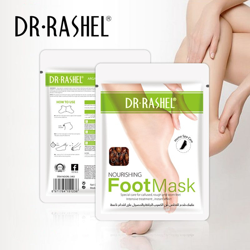Dr Rashel Nourishing Foot Mask With Argan Oil 36g DRL-1463 - Tuzzut.com Qatar Online Shopping