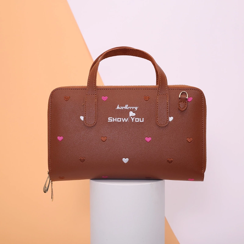 Baellerry Korean Style PU Leather Flower Embroidery Handbag - ZX-N1902 Baellerry Korean Style PU Leather Flower Embroidery Handbag - ZX-N1902