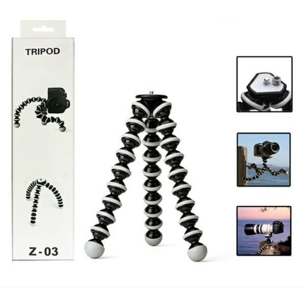 Gorilla Octopus Fully Flexible Foldable Camera & Mobile Tripod Stand Z-03 - Tuzzut.com Qatar Online Shopping