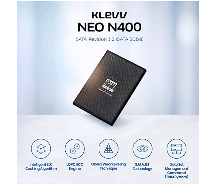KLEVV K480GSSDS3-N40 NEO N400 SSD 2.5 Inch SATA 3 6Gb/s 480GB NAND Up to 500MB/s Internal Solid State Drive - Tuzzut.com Qatar Online Shopping