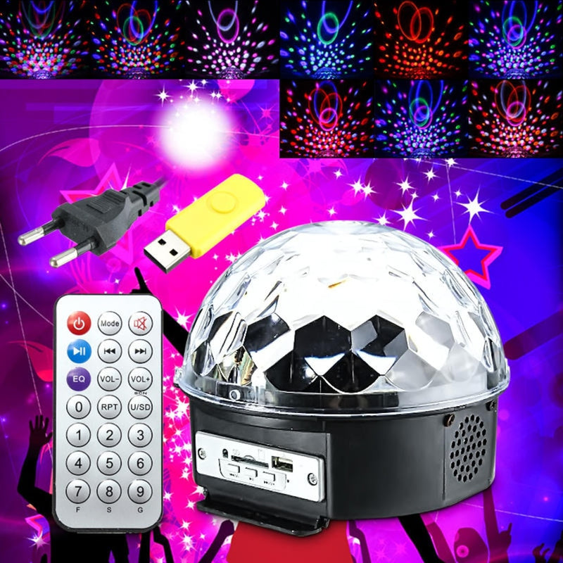 Bluethooth Mp3 Crystal Disco Ball Light PR-2839 - TUZZUT Qatar Online Store