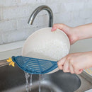 Kitchen Rice Drain Strainer With Handle and Hanger - Tuzzut.com Qatar Online Shopping