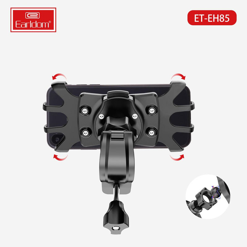 Earldom ET-EH 85 - Bicycle Motorcycle Phone Holder 360° Rotatable Adjustable - Tuzzut.com Qatar Online Shopping