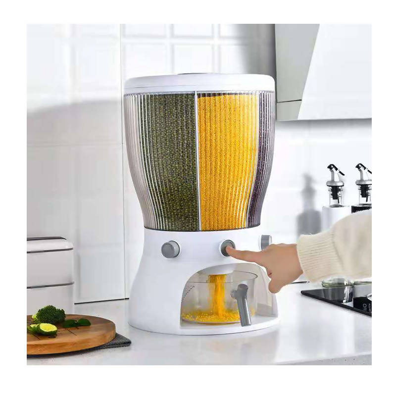 Rotatable Rice Pulse Cereal Dispenser 4 compartments Rotatable Rice Pulse Cereal Dispenser 4 compartments