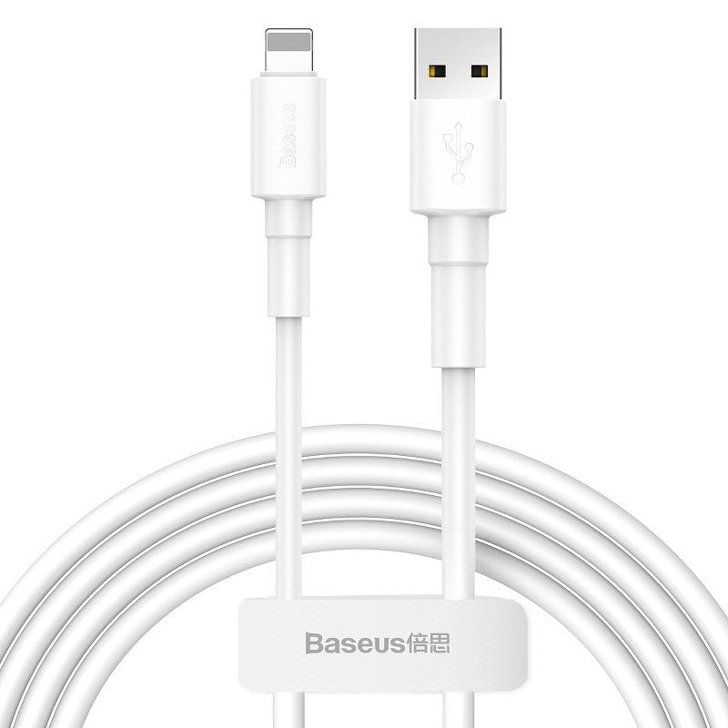 Baseus Mini White Cable USB for iP 2.4A 1m White - Tuzzut.com Qatar Online Shopping