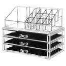 3 Drawer Acrylic Cosmetic Organizer - Tuzzut.com Qatar Online Shopping