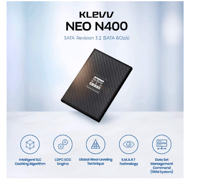 KLEVV K240GSSDS3 NEO N400 SSD 2.5 Inch SATA 3 6Gb/s 240GB NAND Up to 500MB/s Internal Solid State Drive - Tuzzut.com Qatar Online Shopping