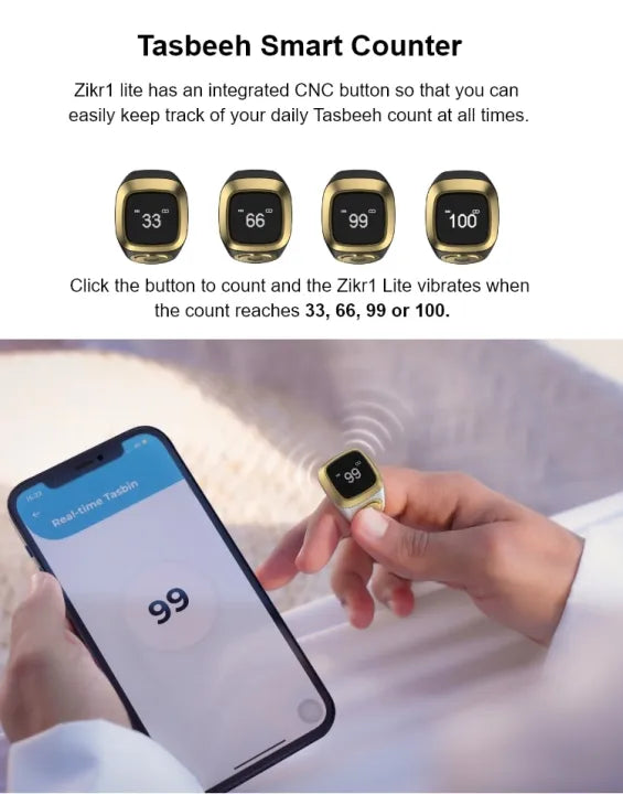 iQIBLA - Smart Tasbih Zikr Ring with Prayer Timing Reminder - Tuzzut.com Qatar Online Shopping