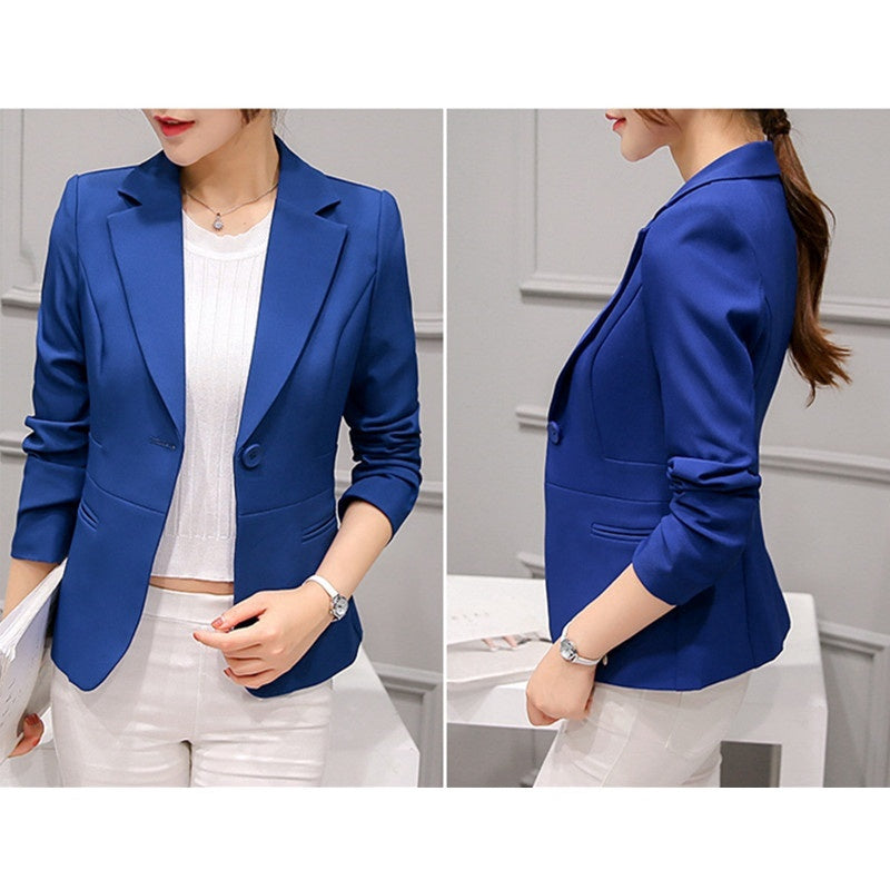 Women Fashion Casual Blazer Slim Fit Business Basic Jacket Lady Work Wear Women Fashion Casual Blazer Slim Fit Business Basic Jacket Lady Work Wear