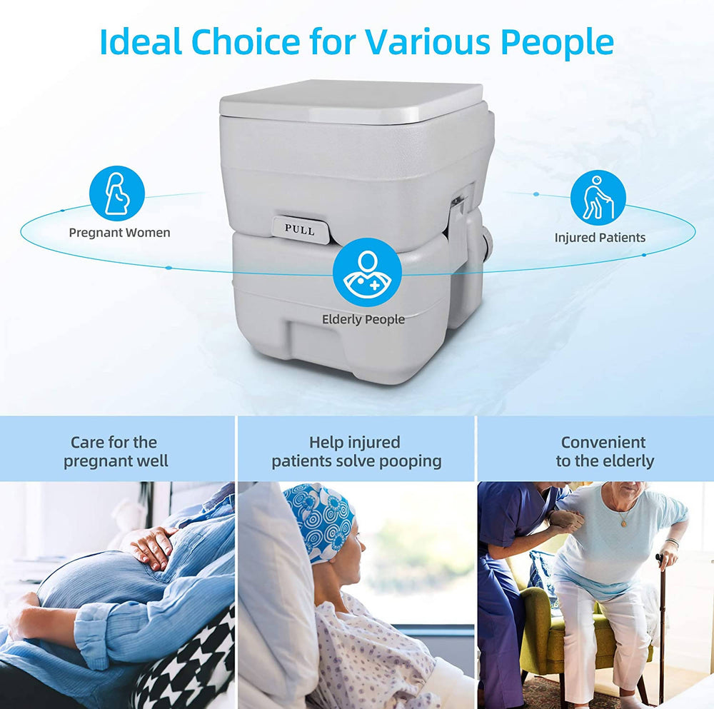 Portable Toilet with Water & Waste Storage Tank Portable Toilet with Water & Waste Storage Tank
