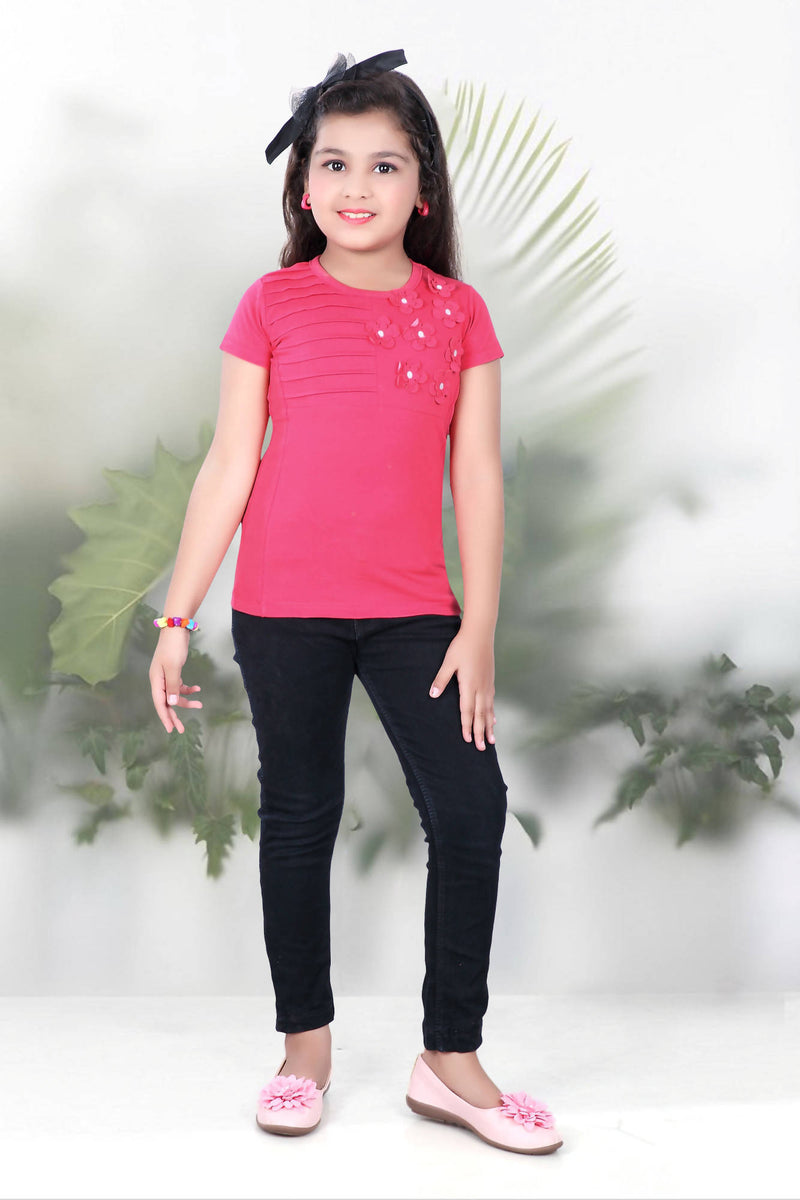 Knitted Girls T-Shirt - Tuzzut.com Qatar Online Shopping