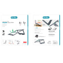 Go Des Aluminium Alloy Collapsible Laptop Holder GD-HD887 - Tuzzut.com Qatar Online Shopping