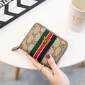 High Quality Genuine Leather Lady Short Bifold Embossing Wallet For Cards -  XY-T9023 - Tuzzut.com Qatar Online Shopping