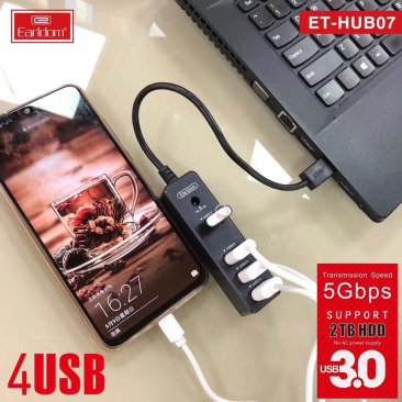 Earldom USB 3.0 4 PORT USB HUB ET HUB07 Adapter - Tuzzut.com Qatar Online Shopping
