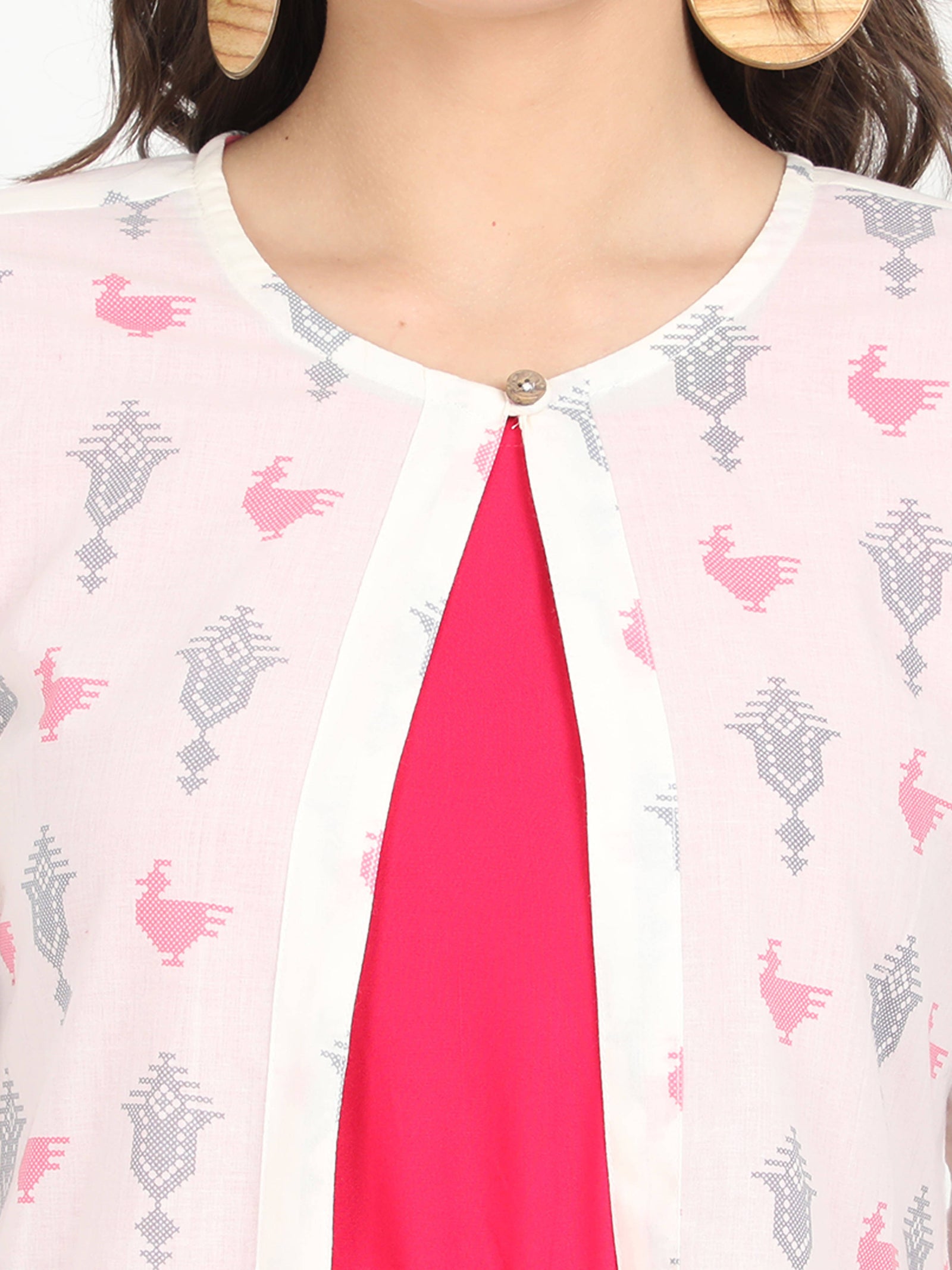 Women Long Kurta with Detachable Top Women Long Kurta with Detachable Top