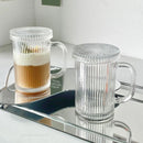Striped Coffee Cups Japanese Style Simple and Beautiful Glass Milk Cup Chic Tea Cup - Tuzzut.com Qatar Online Shopping