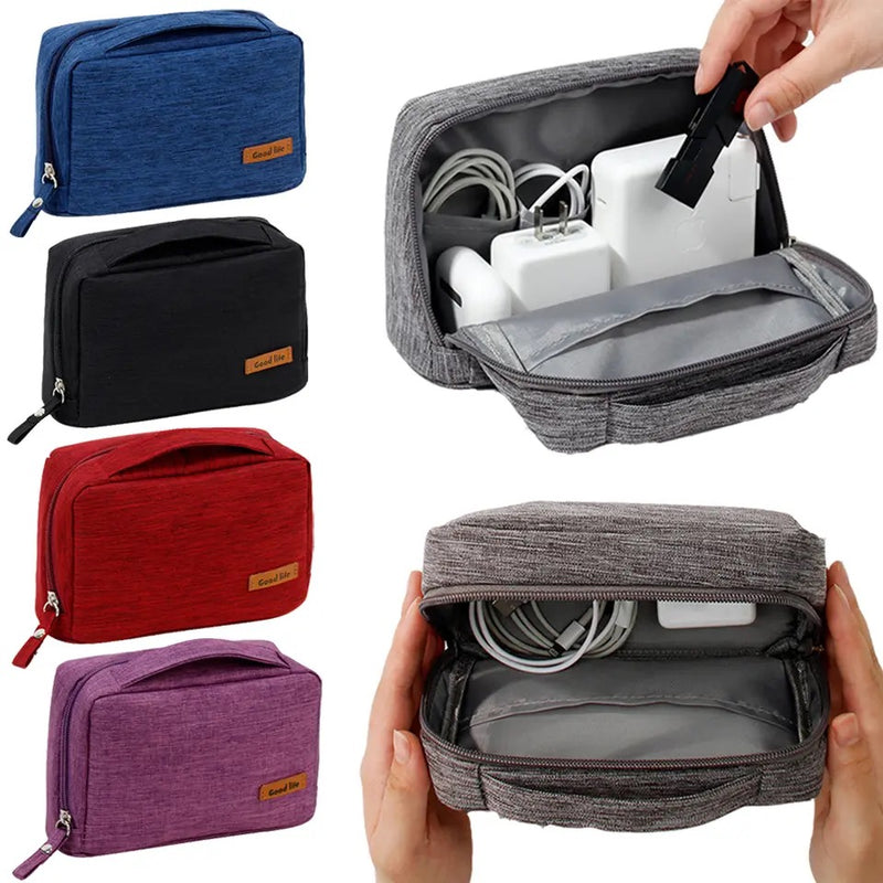 Travel Cable Plug Headphone Storage Bag - Tuzzut.com Qatar Online Shopping