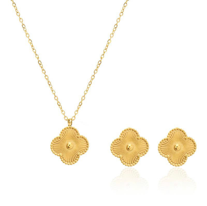 Flower Design Necklace And Earrings For Women’s Fashion - X3694219 - Tuzzut.com Qatar Online Shopping
