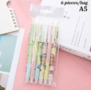 6Pcs Kawaii Gel Pen Set Cartoon Press Pen For Students Cute Gelpen 0.5mm Office School Learning Stationery - Tuzzut.com Qatar Online Shopping