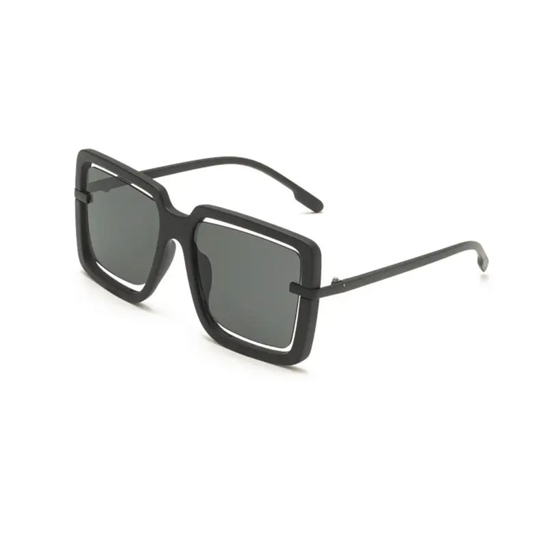 Oversized Hollow Out Square Sunglasses Women Mens - Tuzzut.com Qatar Online Shopping