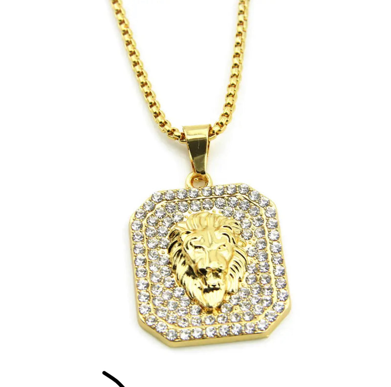 Lion head pendant necklace for men and women - Tuzzut.com Qatar Online Shopping