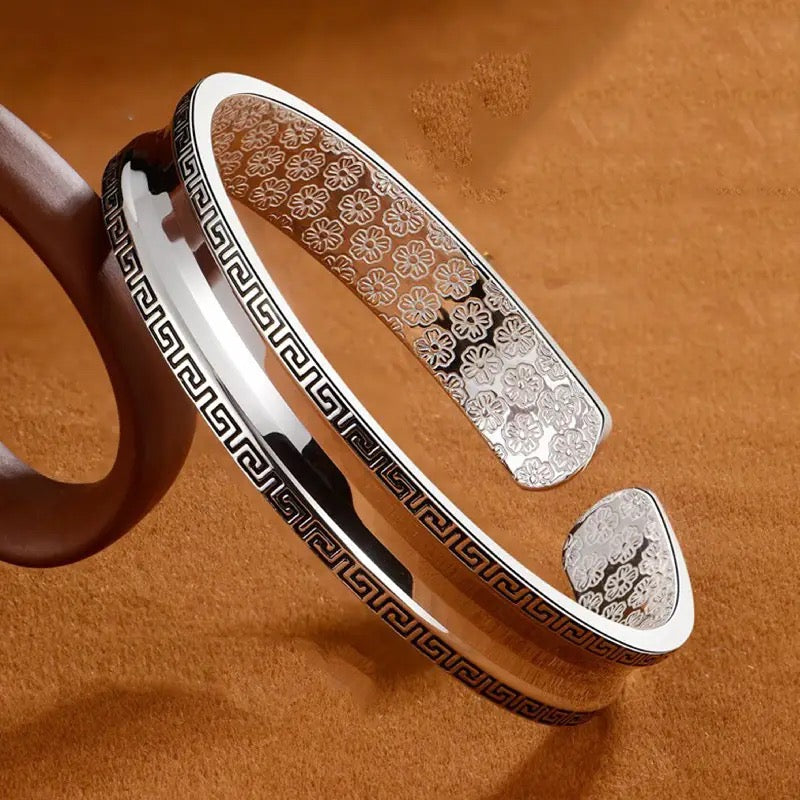 Silver Vintage Fashion Jewelry,Men's and Women's Bracelets Personalized Creativity Senior Hand Jewelry Couple Gift - Tuzzut.com Qatar Online Shopping