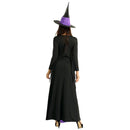 Women Halloween Witch Costume Carnival Party Cosplay Dress Up Clothes Long Sleeve Lace Up Classic Roleplay Dress Pointed Hat Size - M - Tuzzut.com Qatar Online Shopping