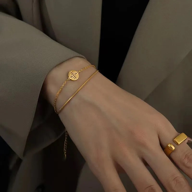 Classic Fashion Style Double Layer Bracelet S4549198 Classic Fashion Style Double Layer Bracelet S4549198