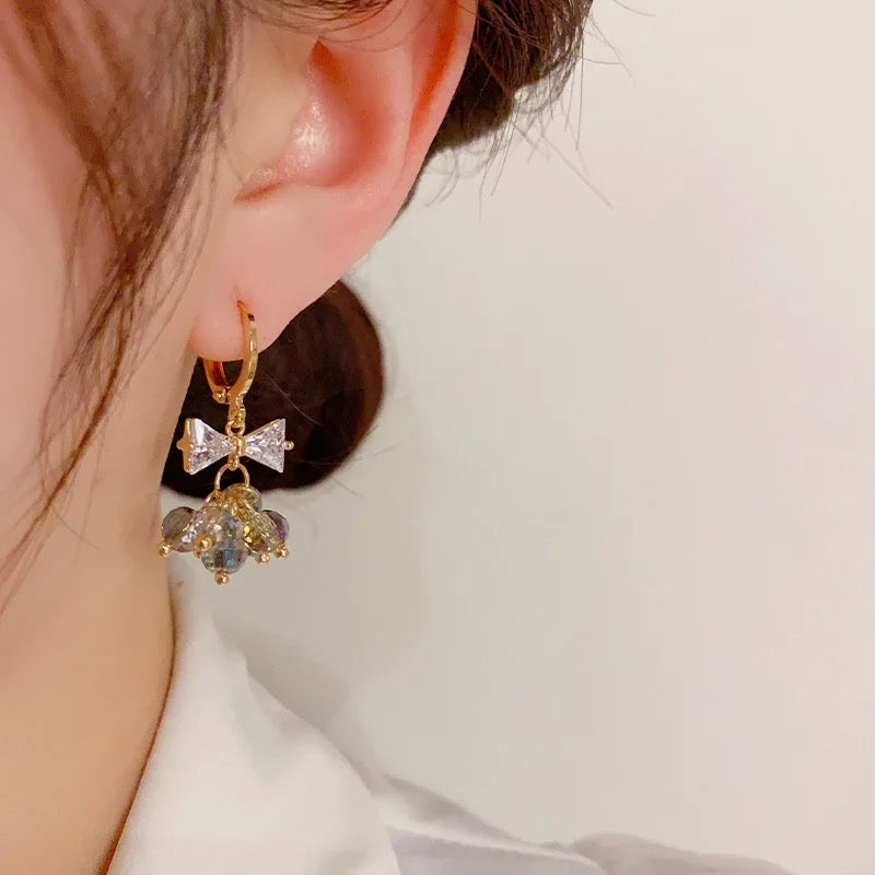 Korean New Exquisite Flower Splicing Earrings - S4560423 Korean New Exquisite Flower Splicing Earrings - S4560423