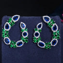 fashion green cubic zircon flower bridal wedding jewellry - Tuzzut.com Qatar Online Shopping