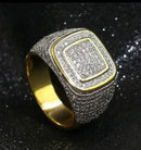 Wedding Rings For Woman Gold Colour Alloy Rhinestone Man  Proposal Jewelry Best Gift Size 06 - Tuzzut.com Qatar Online Shopping