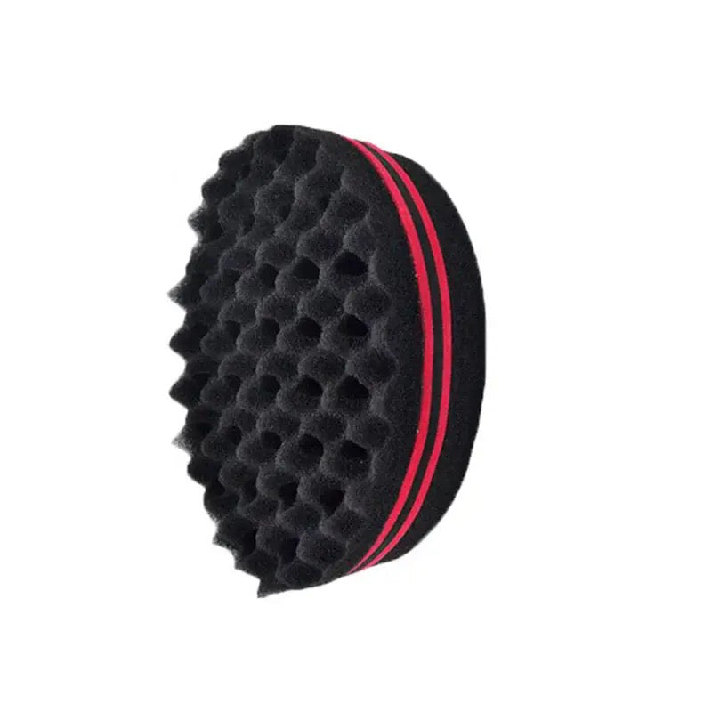 Oval Double Sided Multi-Holes Magic Twisted Sponge Hairbrush Afro Coil Wave Dread Sponge Brushes Hair Styling Tools - Tuzzut.com Qatar Online Shopping