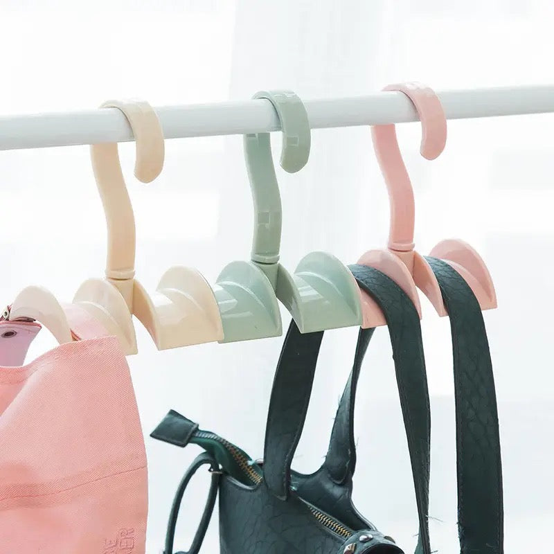 Hangers Multifunctional Rotatable Wardrobe Bag Rack Necktie Shelf Hanging Rack Clothes Hook - Tuzzut.com Qatar Online Shopping
