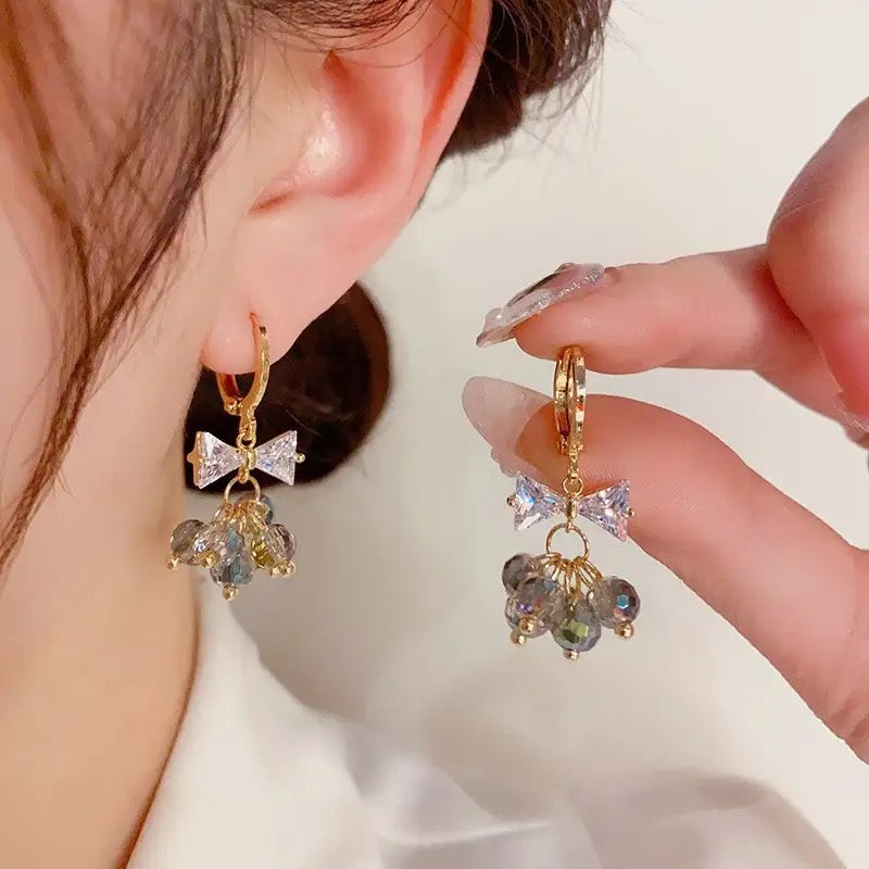 Korean New Exquisite Flower Splicing Earrings - S4560423 Korean New Exquisite Flower Splicing Earrings - S4560423