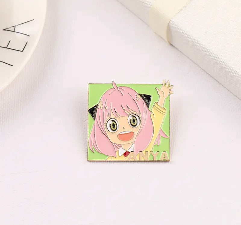 Metal Enamel SPY x FAMILY Pin Brooch Twilight Yor Forger Anya Forger Cute Head Lapel Pin Badge Anime Jewelry Accessories - Tuzzut.com Qatar Online Shopping