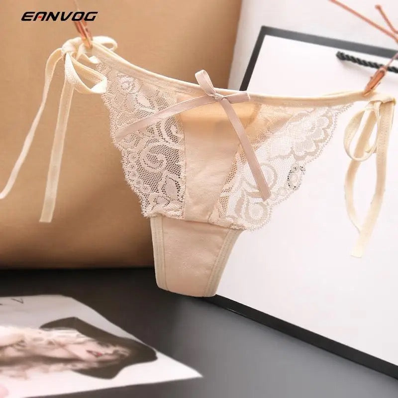 Breathable Lace Floral Low Waist Female Underwear Chinlon Brief Women Panty  Sexy