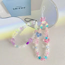 colorful wristchain Smart Phone Strap Lanyards for iPhone/Samsung Case Charms Keychain Pendant Keys Chain Mobile Phone Strap - Tuzzut.com Qatar Online Shopping